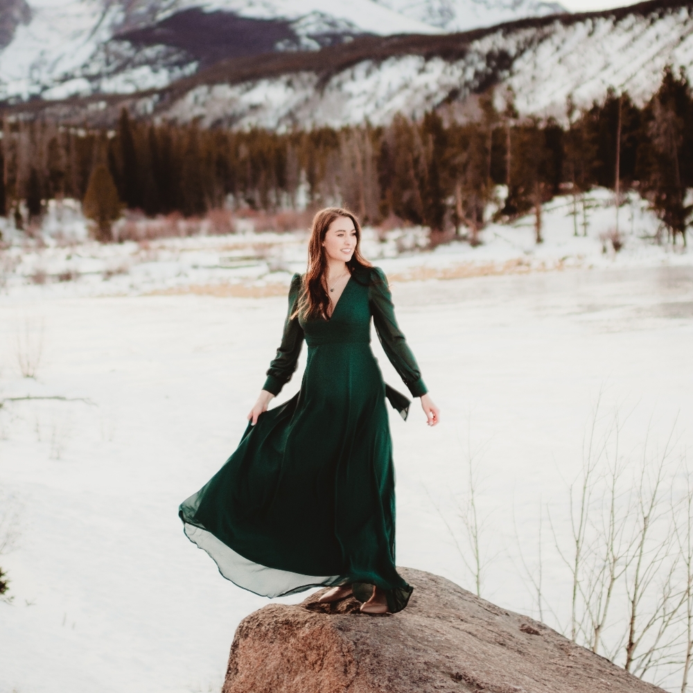 Lulu's Green Maxi Dress